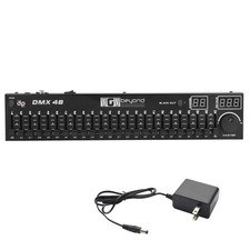 Compact 48-Ch Mini DMX512 Console w/ Blackout Dimmer for DJ/Stage