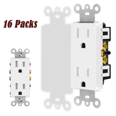 16PK Wall Receptacle Outlet Residential Grade 15A 125V 3 Wire 5-15R UL Listed