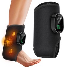 Electric Foot Ankle Massager Vibration Heating Calf Hand Brace Joint Pain Relief