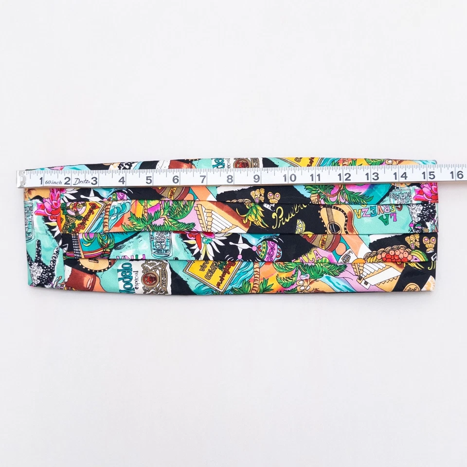 Nicole Miller La Cerveza Cummerbund Hombre’s Esmoquin Accesorio Raro Edición Limitada Foto 4 de 4