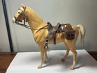 Vintage 1965 Marx Johnny West Thunderbolt Horse with Saddle Blanket Reins Bags