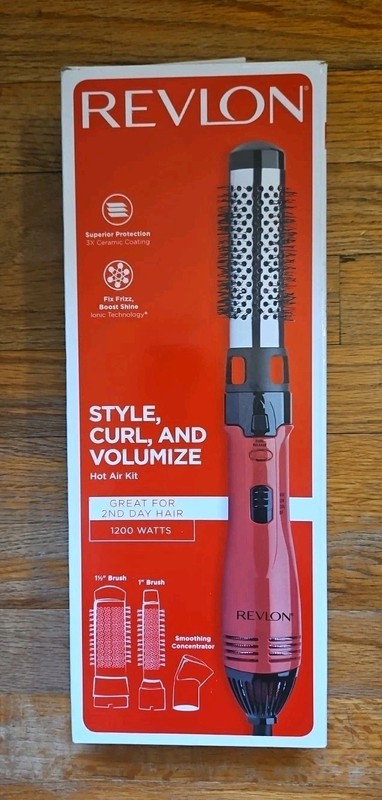 Revlon Hot Air Kit Style, Curl & Volumize Brush Hair Dryer 