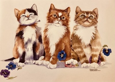 Three Kitties NEW T-shirt w/ Vintage Graphic-MADE to ORDER