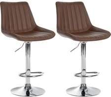 2er Set Barhocker Toni Kunstleder Polsterhocker K&uuml;chenhocker Tresenhocker