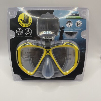 Body Glove Snorkel/Swim Goggles with GoPro Mount Yellow Adult Size