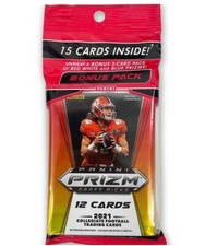 NEW 2021 Panini NFL Prizm Draft Picks Football Trading Cards - 12 Packs Included