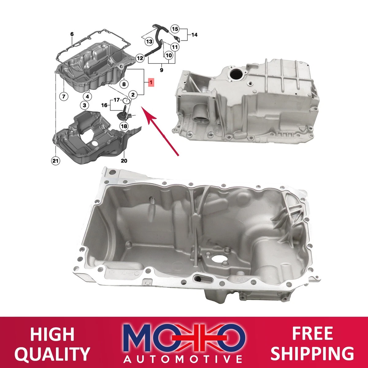 FOR BMW 5 SERIES OIL SUMP F10 F11 520xD 525xD N47 2011-2017 