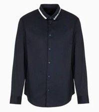 Camicia Uomo Armani Exchange AX Logo Moda 3DZCL6 1583 Blu