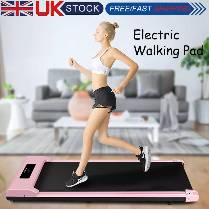 Electric Walking Pad Treadmill Home Office Under Desk Exercise Machine Fitness