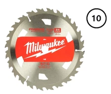 MILWAUKEE Carbide Circular Saw Blade Set 10-Pack 7 1/4 Inch 24T CHN 48-41-0710