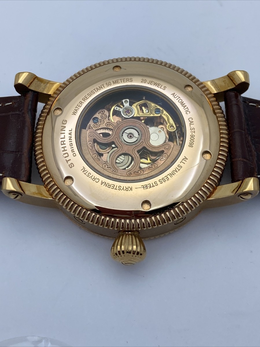 Men's Stuhrling ST-90098 Chronograph Automatic Rose Gold Color