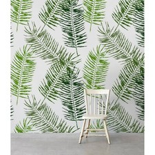 Palms Leafs Exotic Non-Woven wallpaper watercolor abstract painting home  Mural