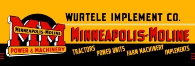 Minneapolis Moline Tractors, Implements New Metal Sign: Ships Free - 6 x 18''