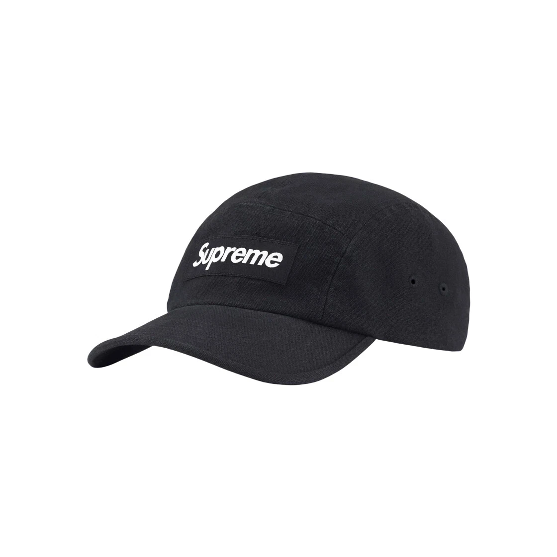 Casquette de camp Supreme en toile lavée noire   24SS  
