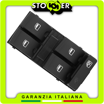 Pulsante Blocco Alzacristalli Anteriore Sinistro 10 Pin - Per Renault Clio, Modus, Twingo, Grigio - 3