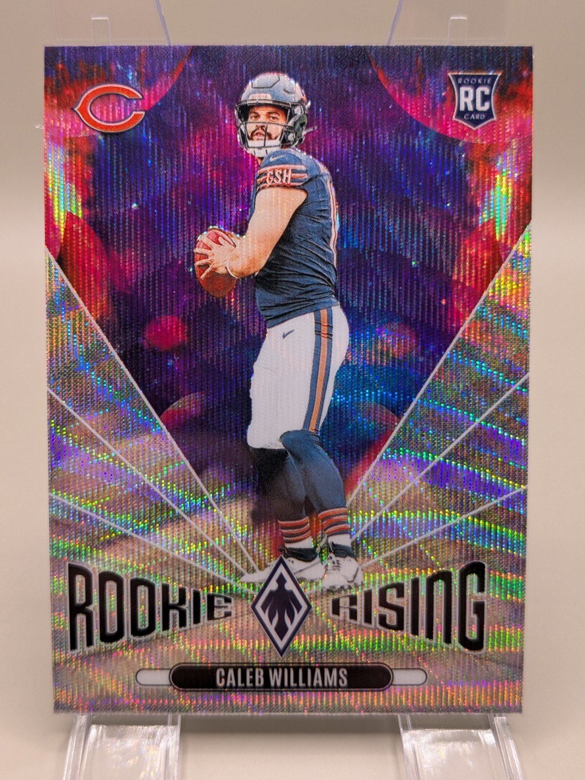 Caleb Williams - 2024 Panini Phoenix Football Rookie Rising Silver Wave RC SP