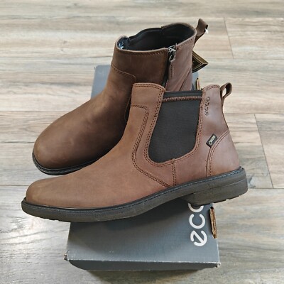 ECCO Men's Turn Boot Brown WATERPROOF GORE-TEX Size EU 41 US 7-7.5 New With Box