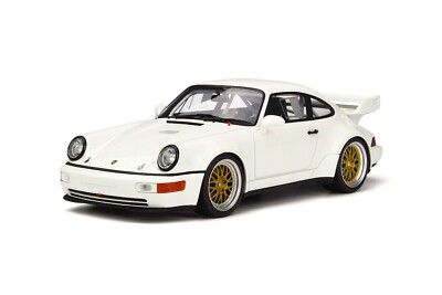 1/18 Scale Porsche 911 964 RSR 1993 White Resin Model Car by GT