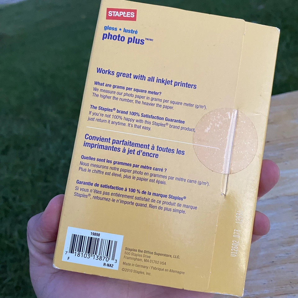 Papel brillante Staples Photo Plus 4x6” 60ct. Foto 2 de 3