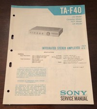 SONY TA-F40 INTEGRATED STEREO AMPLIFIER ORIGINAL SERVICE MANUAL SCHEMATIC M641