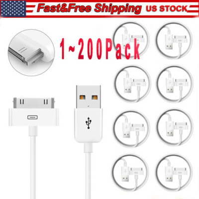 3FT 30 pin USB Charging Data Cable Cord for iPad 1/2/3 iPod Nano 1-6 Lot