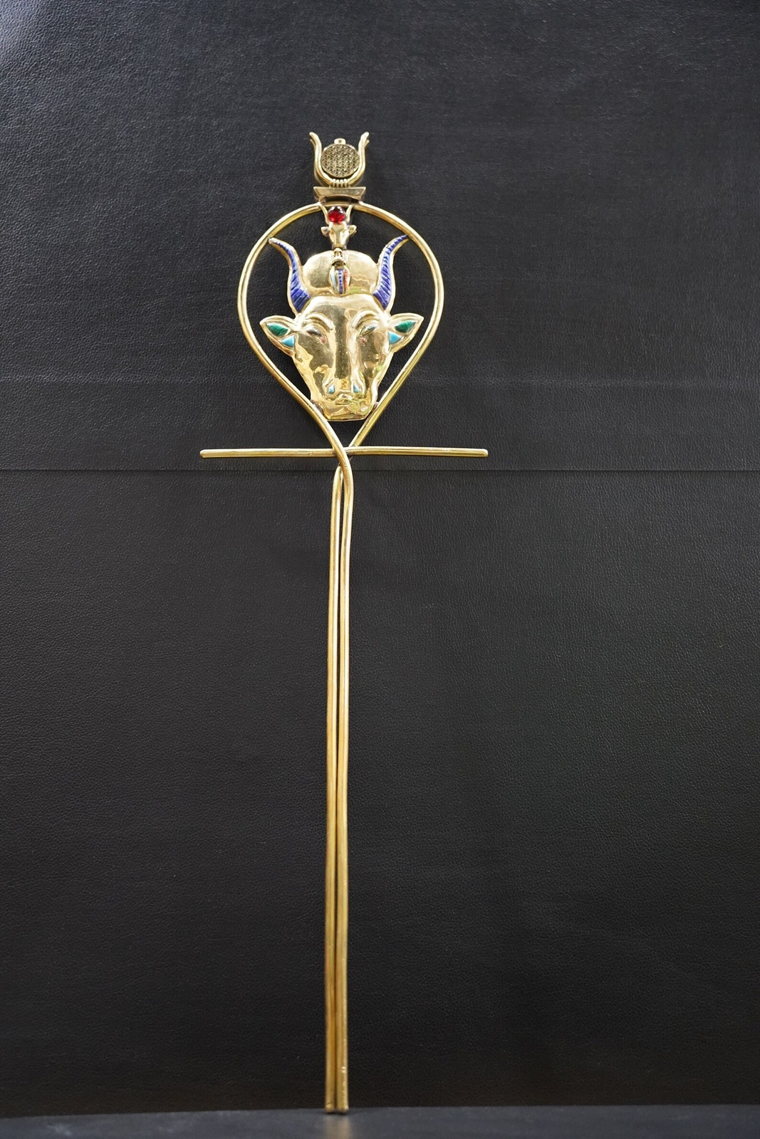 Large Ankh With Hathor Goddess: Symbols of Life, Love, and Divine Nurturing