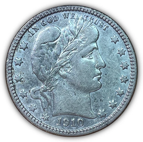 1910-D Barber Quarter Choice Extremely Fine XF+ Coin #19062