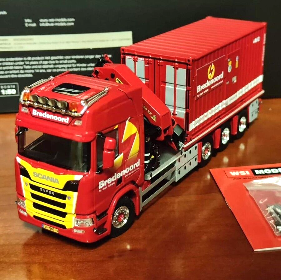 WSI 1/50 SCANIA コンテナ+ Palfinger WSI 1/50 Scania CR20H 8x2 Truck Palfinger PK65002-SH + 20ft