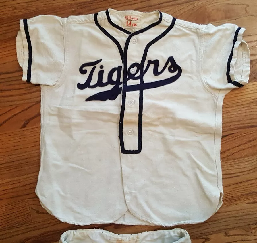 Wilson Sports Equipment Vintage Youth Baseball Uniform 1940? Detroit Tigers