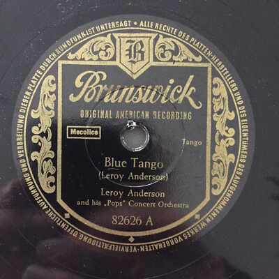LEROY ANDERSON: Blue Tango /Belle Of The Ball (Brunswick 82626/10''/Schellack/NM)
