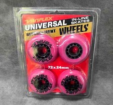 Variflex Universal Inline Skate Replacement Wheels 72X24MM Pink Caliber Magnum