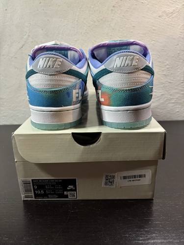 Nike SB Dunk Low x Futura Laboratories 'Bleached Aqua' (Men's Size 9) HF6061-400 - Picture 4 of 12