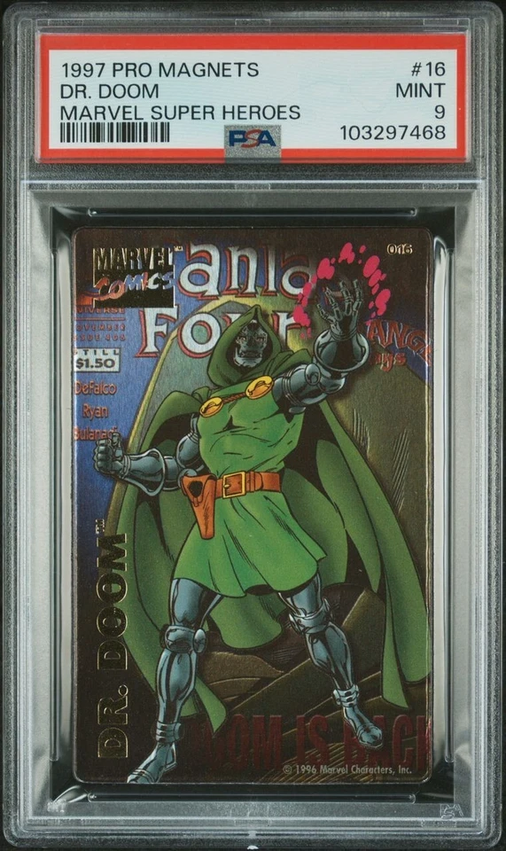 Dr. Doom 1997 Marvel Pro Magnets Super Heroes PSA 9 COMO NUEVO POP 3 Ninguno^ Doctor 1996 Foto 2 de 4