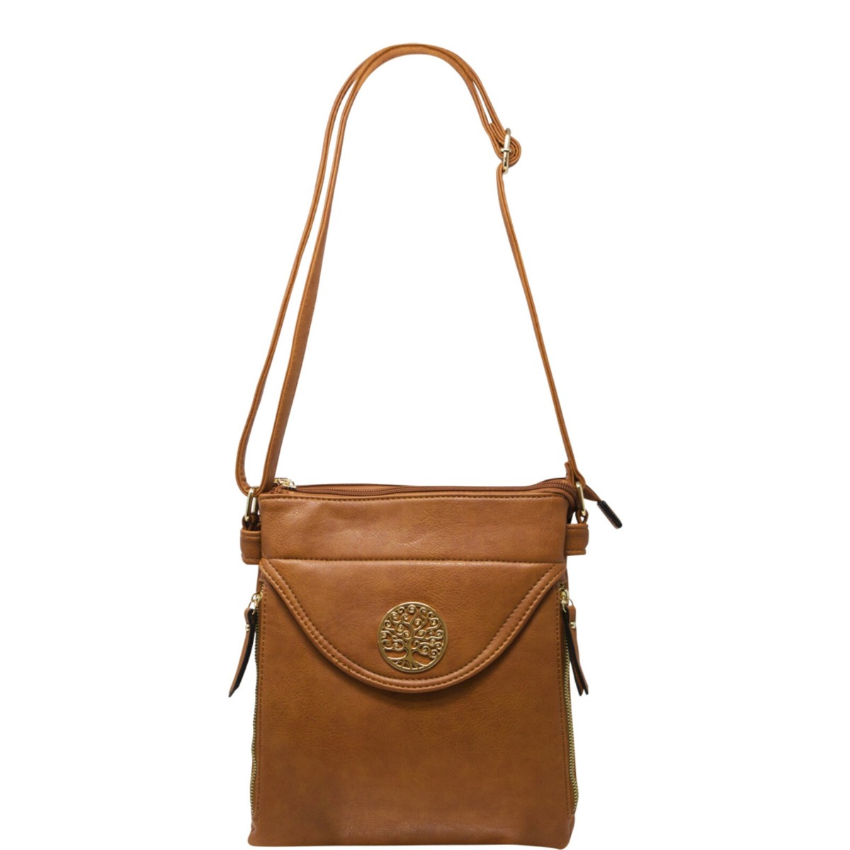 Ladies Side Zipped Pocket Crossbody Bag 6042 Women Tree