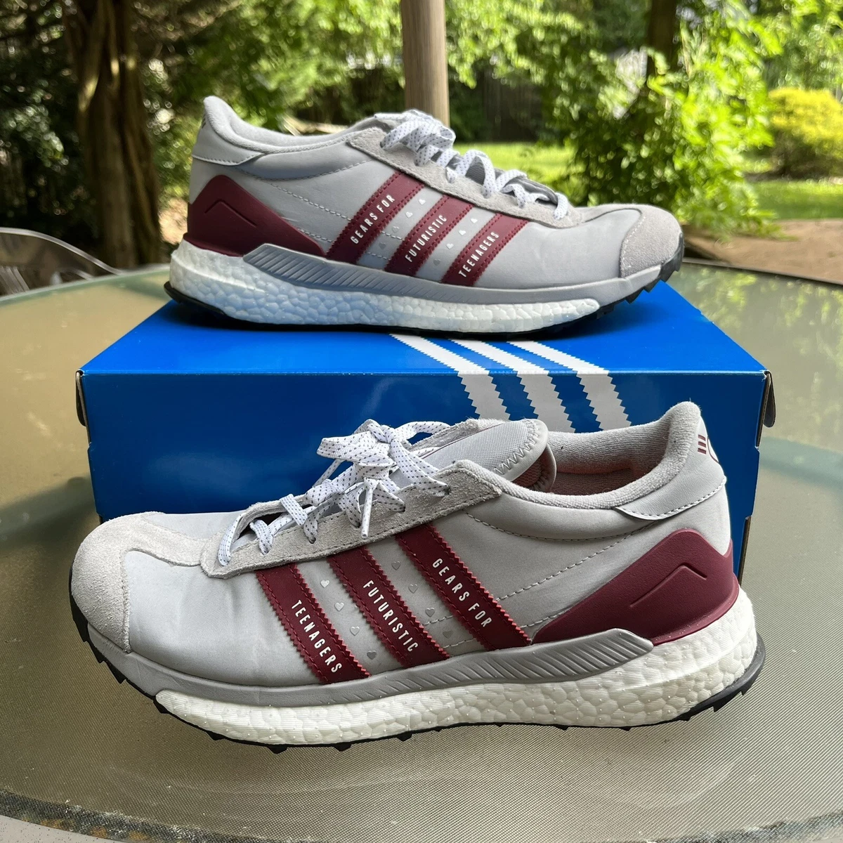 adidas Country Hm Grey 9 US Burgundy Trainers BOUNCE Human Made |