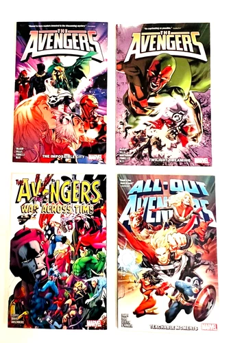 LOT OF 4 AVENGERS ALL OUT/WAR ACROSS TIME/TWILIGHT DREAMING/IMPOSSIBLE CITY TPBS