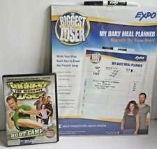 Biggest Loser Daily Meal Planner Dry Erase Board 11 x 14 Magnetic Workout DVD