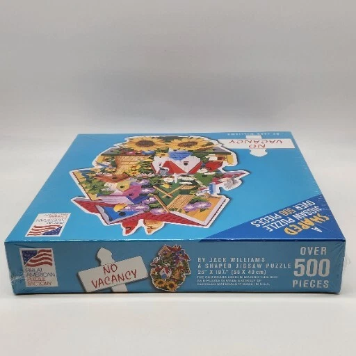 Rompecabezas en forma de 500 piezas Great American Puzzle Factory sin vacantes Bird Houses Foto 3 de 4
