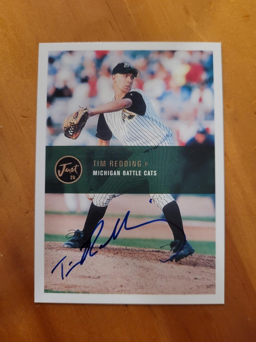2000 Just #80 Tim Redding ~ Signed Autographed Minor League Baseball Card