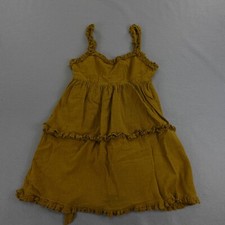 Urban Outfitters Mustard Yellow Ruffle Tiered Mini Dress Women’s Size 4 Boho 