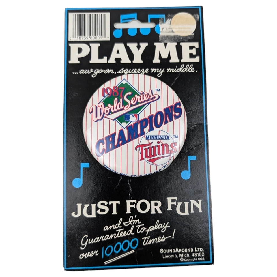 VTG Minnesota Twins 1987 World Series Champions Button & Hanky - Collector's Set - Image 2 of 4