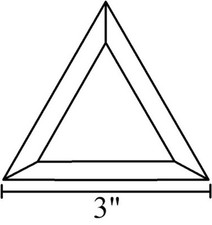 3x3x3 Premium Triangle Bevels for Stained Glass - Clear 5 