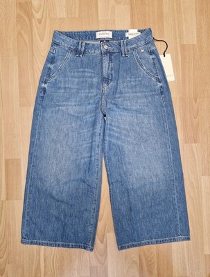 Gang 94Mona Culotte True Used Wash Damen Wide Fit Hose High Waist Blau Weit W28