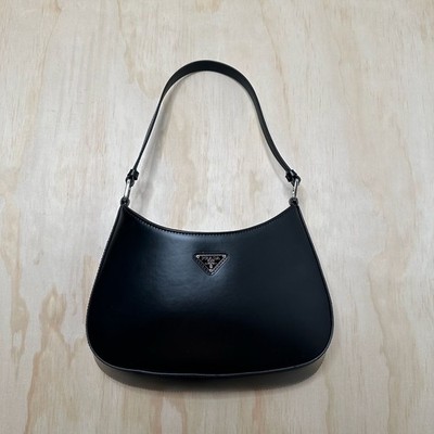 Prada Cleo Brushed Leather Shoulder Bag