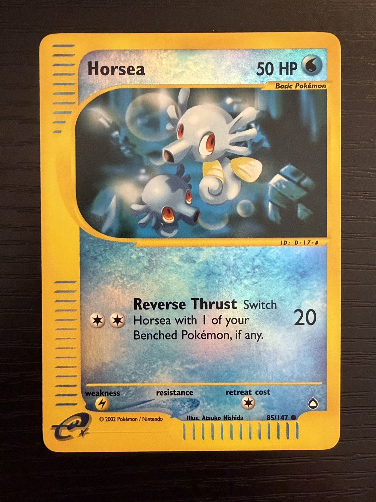 2002 Pokémon TCG Aquapolis Horsea Reverse Holo 84/147 NM
