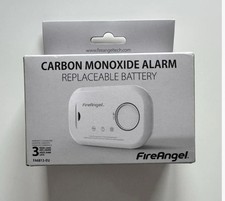 FireAngel FA6813 Carbon Monoxide Alarm Detector White Replacement Battery New