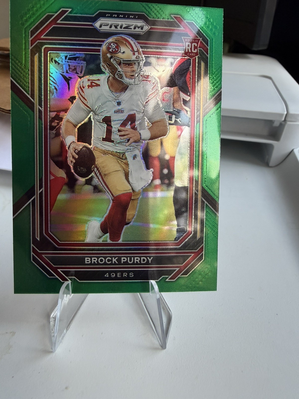 2022 Panini Prizm #353 Green Prizm Rookie RC Brock Purdy