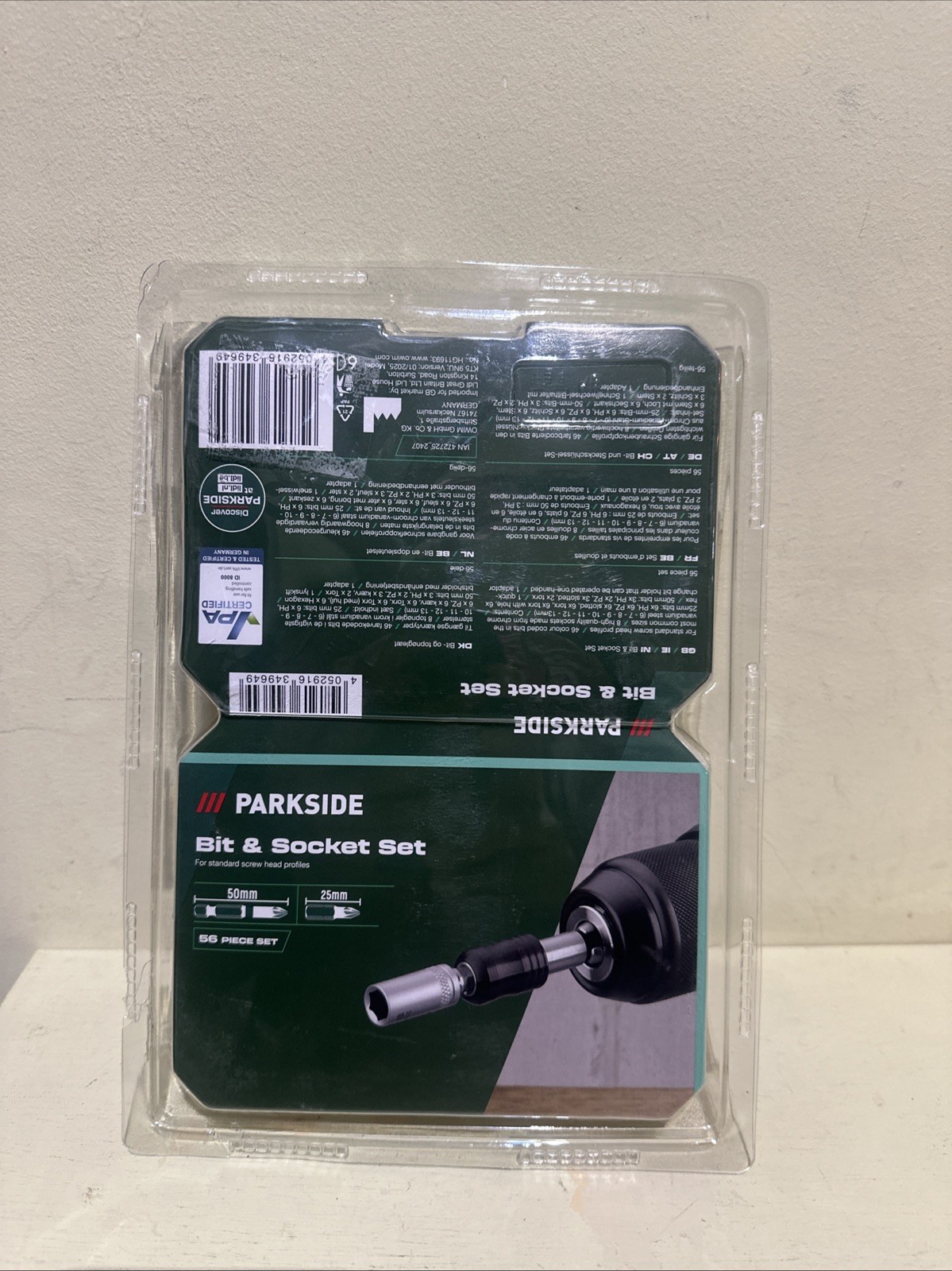 Parkside Bit & Socket Set PBS3 A2 56 Piece Colour Coded Quick Change Bit Holder