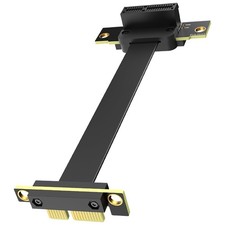 PCIe 4.0 X1 Riser Cable 90 Degree Extension Cable Open Ended Slot 10cm 1P