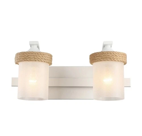 Golden Lighting 1048-BA2-CS Chatham 2 Light 4"W Vanity Light - White - Picture 1 of 3